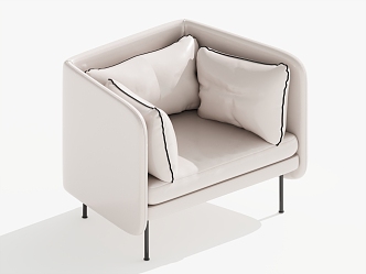 Single sofa single chair leisure chair 3d model