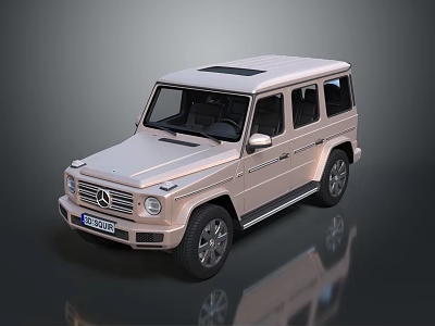 Golden Mercedes G Class SUV With Sleek Exterior Design And Reflective Surface 3d model