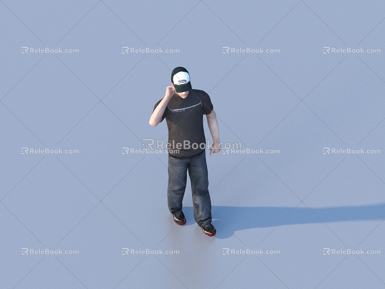 Men and women with multiple characters 3d model