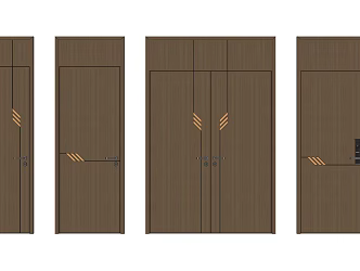 Modern swing door single door 3d model