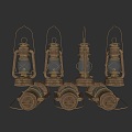 Vintage Iron Kerosene Lamp Kerosene Lamp Vintage Kerosene Lamp Ornaments Vintage Horse Lamp Kerosene Lamp Horse Lamp 3d model