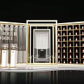 Wuliangye Chinese Liquor Exhibition Hall With Display Shelves And Premium Bottles