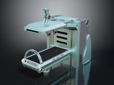 Modern Medical Device With Adjustable Upper Structure And Examination Table 3d model