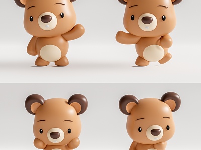 Modern Toy Bear Doll 3d model