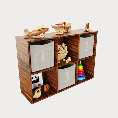 Modern Kids Cabinet Toy Cabinet 3d model
