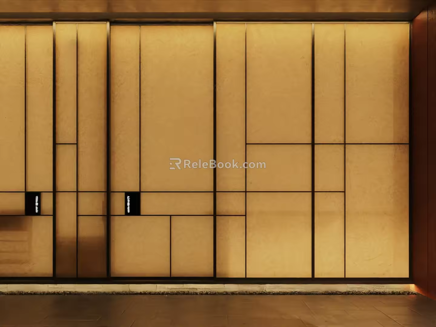 Japanese-style DuPont paper sliding door 3d model