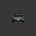 Turquoise Sports Car with Black Roof Rack Wheels and Red Brake Calipers Modern Design