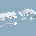 Various Modern Bridge Design Models With Diverse Arch And Flat Structures 3d model