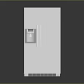 Sleek Stainless Steel Double Door Refrigerator Freezer With Water Dispenser And Modern Design