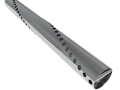Stainless Steel Cylindrical Metal Tube With Perforated Holes For Industrial Use 3d model