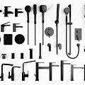 Modern Black Various Style Faucets And Accessories For Kitchen Bathroom Use