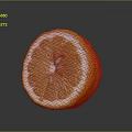 Fresh Red Blood Orange Cut Open Showing Juicy Pulp And Bright Color