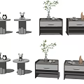 Modern Bedside Tables With Cylindrical Bases Drawer Storage And Decorative Accents