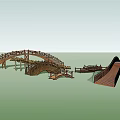 Scenic Landscape Bridges With Various Curved Wooden Designs And Unique Structures