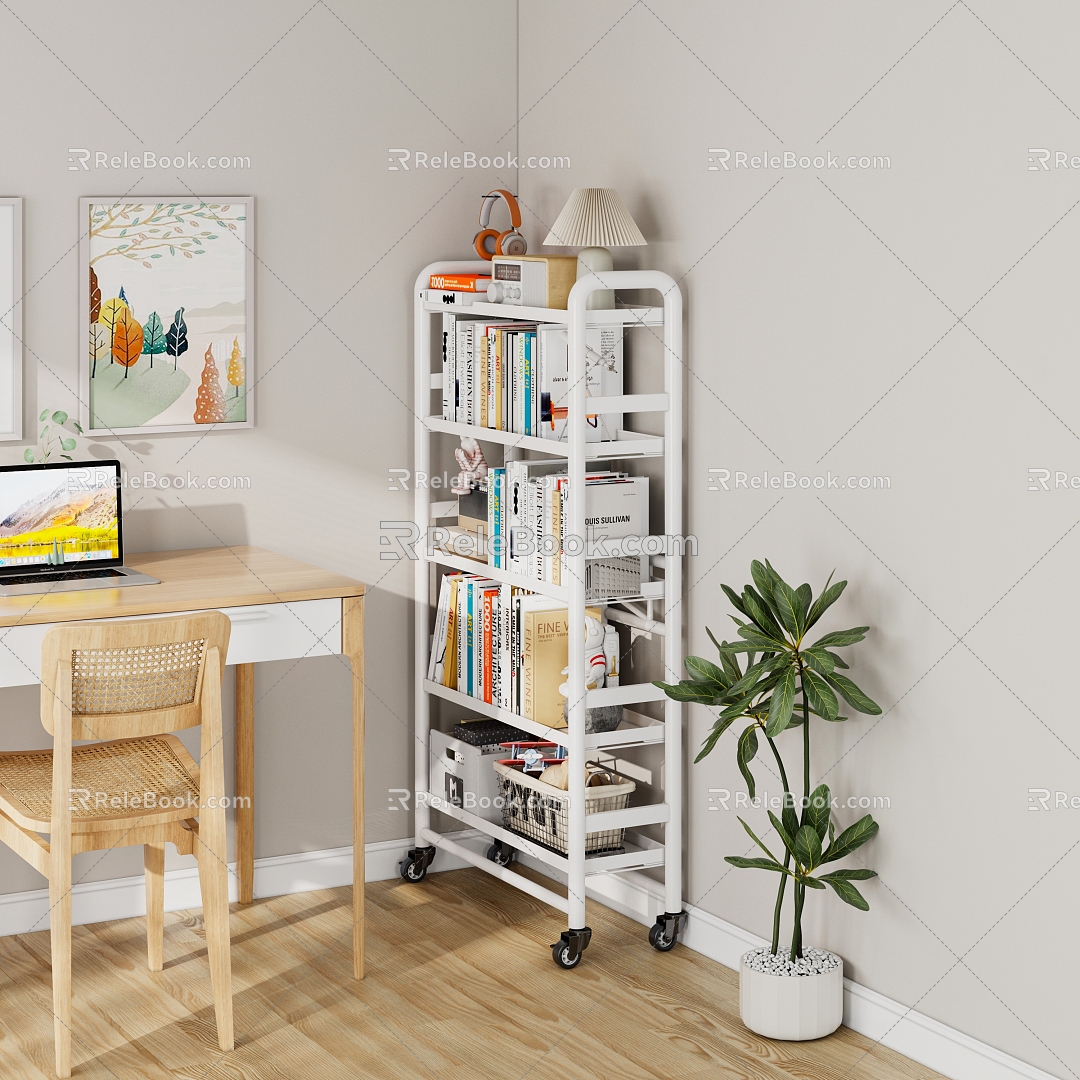 Bookshelf Storage Rack 3d model