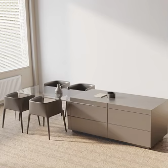 Modern table combination 3d model