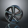 Car Alloy Wheel Featuring Modern Multi Spoke Design And Metallic Finish