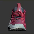 Pink High Top Sneakers With Chunky Sole And Reflective Design For Casual Wear