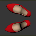 Shiny Red High Heels With Pointed Toe And Stiletto Heel On Black Background