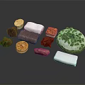 Assorted Delicious Desserts Including Chocolate Cakes Marshmallows Fudge Brownies And Sweet Treats