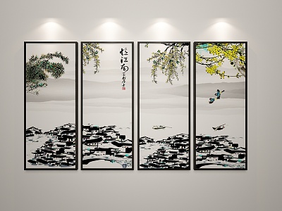 New Chinese Landscape Painting Decorative Painting model