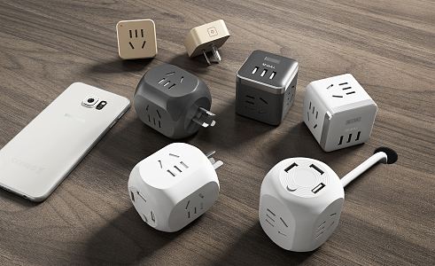 Modern socket combination 3d model