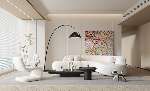 modern living room 3d model