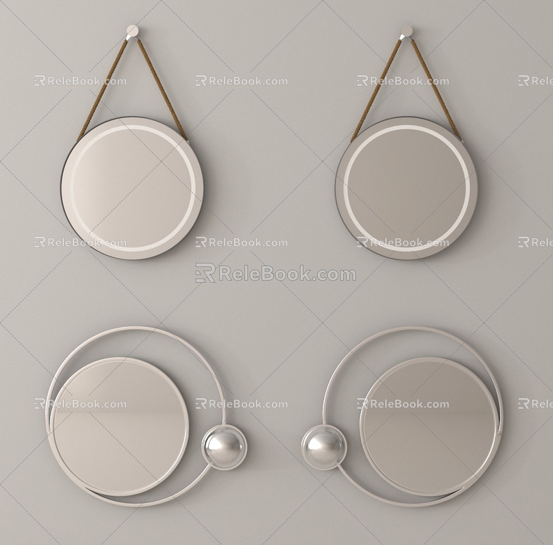 Modern Mirror Makeup Mirror Bathroom Mirror 3d model