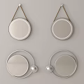 Decorative Round Mirrors With Modern Hanging Design For Home Wall Decor 3d model