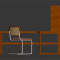 Kids Wooden L Shaped Desk With Bookshelf And Comfortable Chair Setup