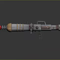 Futuristic Sci Fi Weapon With Metallic Body Red Glowing Tips And Solar Panel