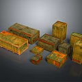 Vintage Wooden Storage Boxes As Practical Household Items In Various Sizes