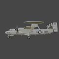 Fighter Jet With Radar Dome Twin Propellers White Fuselage And Number 600 Design