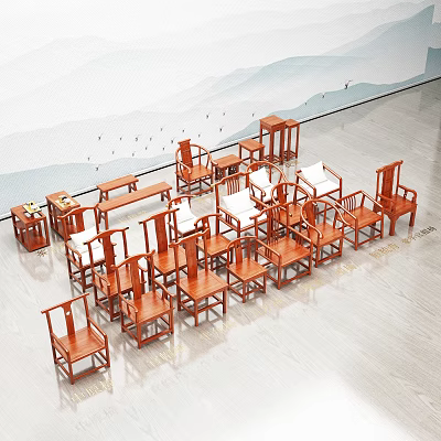 Tea Table Tea Table Chair Summary 3d model