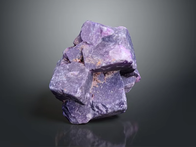 Purple Raw Wooden Stone With Natural Texture And Glossy Surface Appearance 3d model