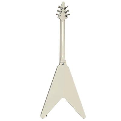 White Electric Guitar With Triangle Body Smooth Neck And Shiny Finish For Musicians 3d model