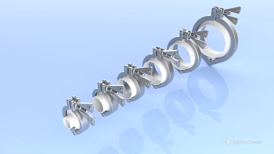 Stainless Steel Metal Hardware Tools Clamps For Industrial Fastening Applications 3d model 