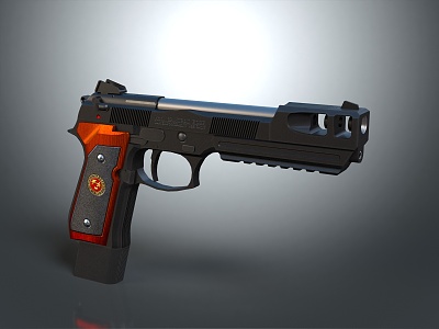 pistol semi-automatic pistol automatic pistol modern weapon hot weapon hot weapon gun military 3d model