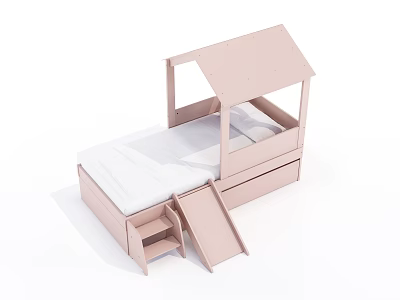 Modern Simple Children's Single Bed 3d model Modern Simple Children's Single Bed 3d model