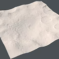 White Scenic Landscape with Numerous Circular Depressions and Uneven Natural Terrain