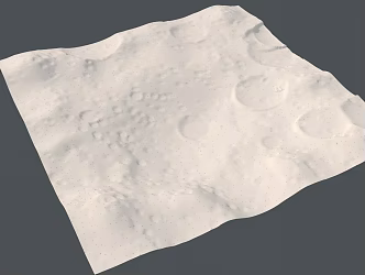 mountain snow terrain 3d model