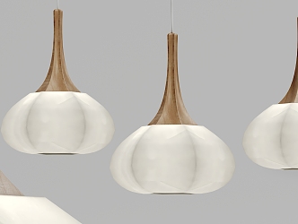 Nordic chandelier wooden chandelier 3d model