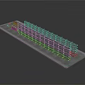 Industrial Warehouse Storage Shelving System With Multi tier Racks Metal Frame And Floor Platform
