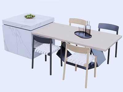 Nakajima counter bar counter operating table dining table and chairs 3d model