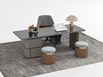 Desk and chair combination 3d model