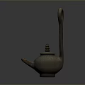 Traditional Handcrafted Clay Water Jug With Long Handle Spout And Lid For Daily Use