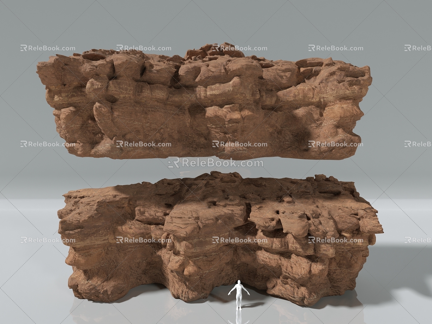 Mountain sandstone cliff sandstone cliff rock wall weathered mountain rock stone karst plateau landform canyon shaped mountain wall 3d model