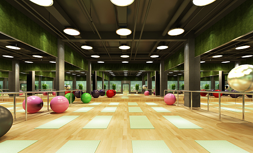 Modern Yoga Room 3d model