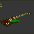 Stylish Red Electric Guitar As Lifestyle Product With Solid Body And Steel Strings