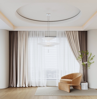 Modern Curtains 3d model